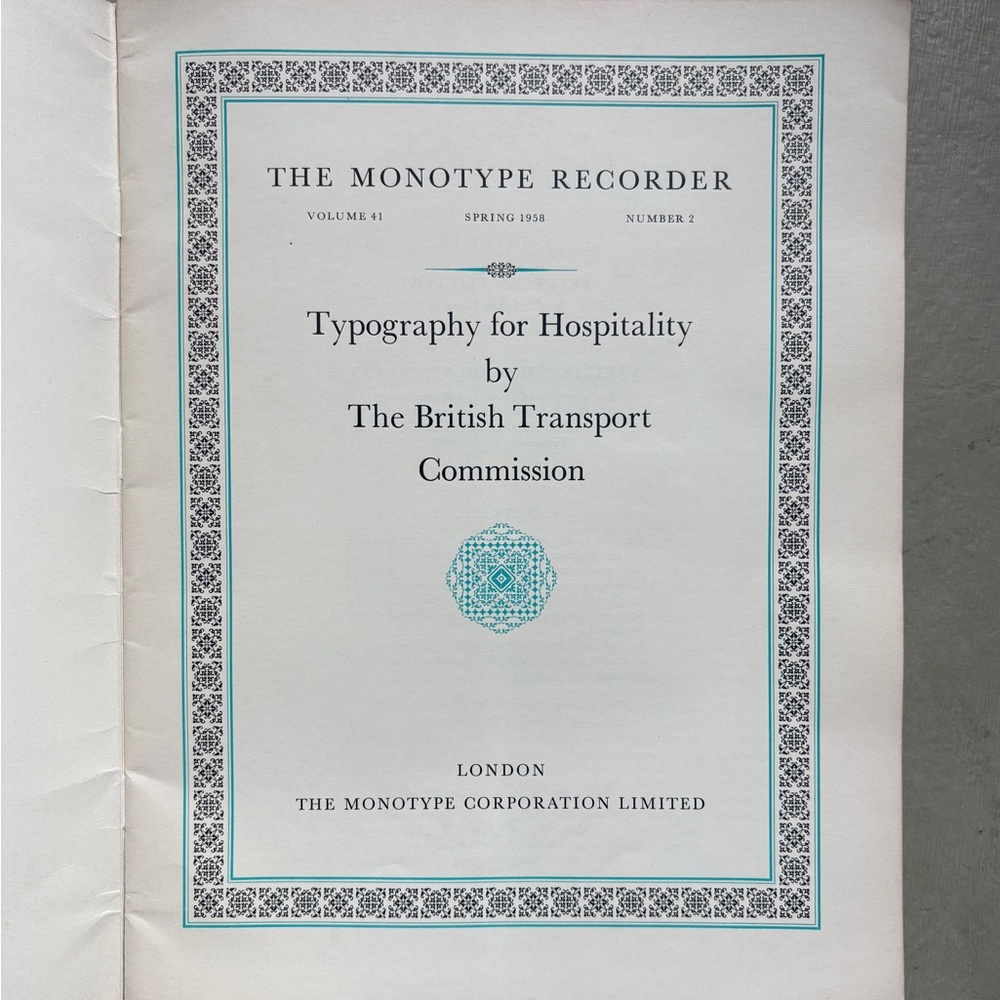 Spring 1958 The Monotype Recorder Typography for Hospitality Lancashire Coast - Picture 9 of 10